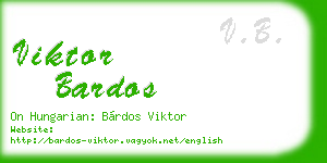 viktor bardos business card